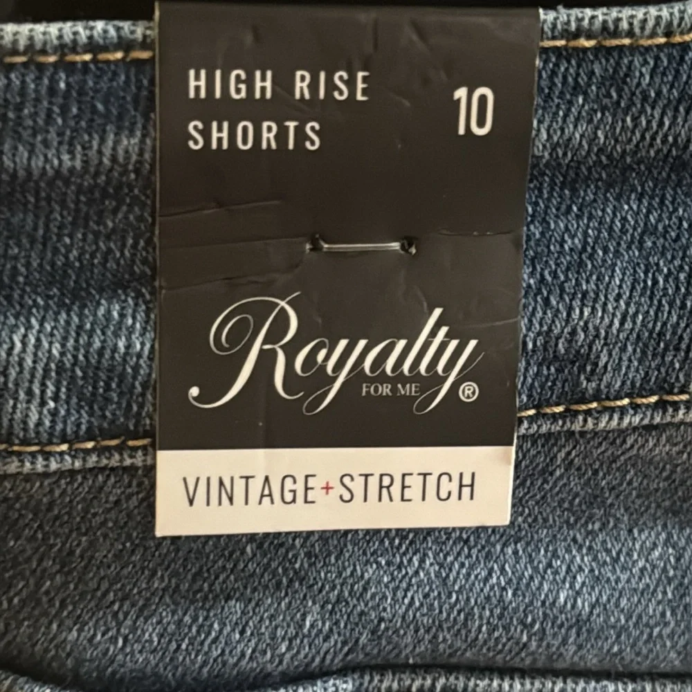 Royalty Blue Vintage Stretch High Rise Denim Shorts Spring 6.5” Inseam Size 10 - Picture 8 of 8